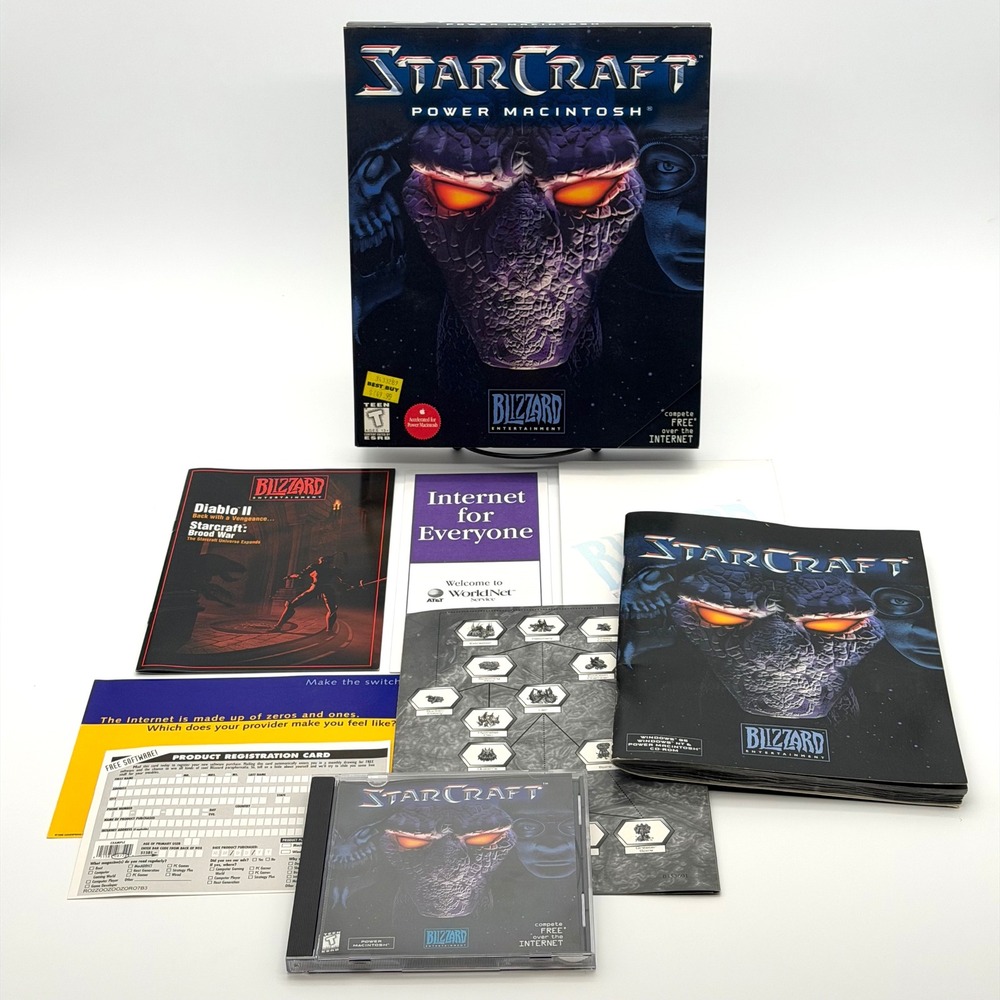 StarCraft Mac Big Box 1998 Power Macintosh Complete Blizzard Entertainment